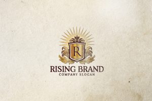 rising brand logo template