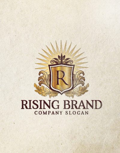 rising brand logo template