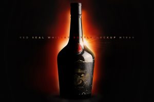 Red Seal Whiskey Bottle Mockup N1969 PROMO CM