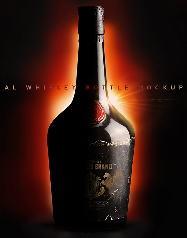 Red Seal Whiskey Bottle Mockup N1969 PROMO CM