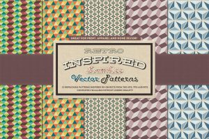 Retro Inspired Vector Patterns preview retro square ALTERNATIVE-smallfilesize