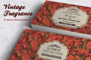 vintage fragrance business card Creative Market Default Preview