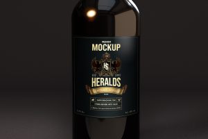 Beer Bottle Mockup CLOSEUP