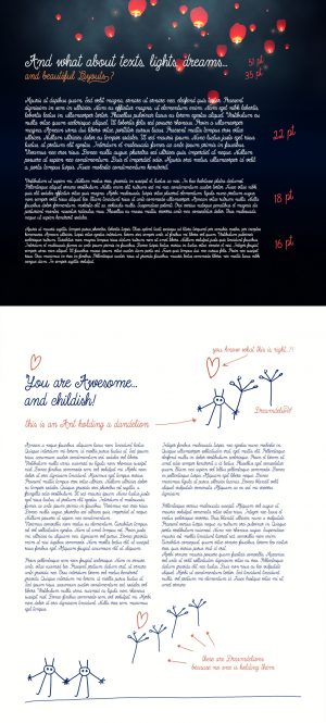 Dreamdelion hand drawn script font
