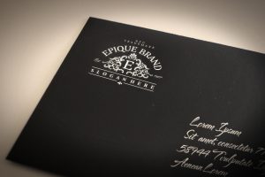 Epique Brand Logo Creative BM - 1160 - black envelope