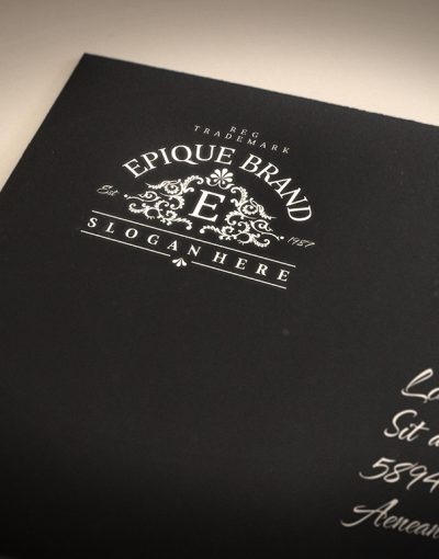 Epique Brand Logo Creative BM - 1160 - black envelope