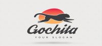 go chita logo template creative market by bmachina design works fast animal