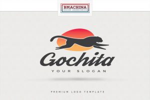 go chita logo template creative market by bmachina design works fast animal
