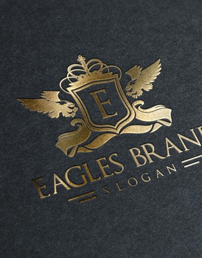 Eagles Brand Logo Template Gold Stamping creative market