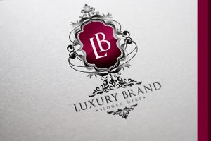 Luxury Brand Logo Template by bmachina labs red side promo brand display