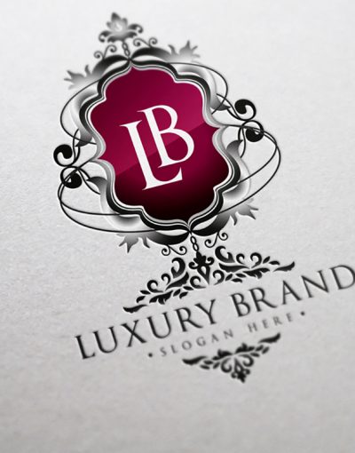 Luxury Brand Logo Template by bmachina labs red side promo brand display