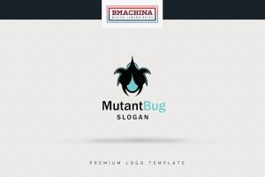 Mutant Bug logo security template creative market bmachina store main image