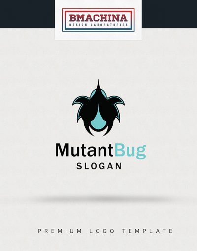 Mutant Bug logo security template creative market bmachina store main image