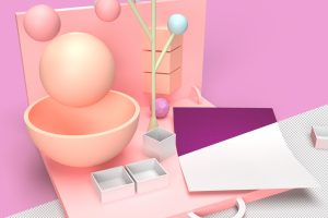 geometric stationery mockup