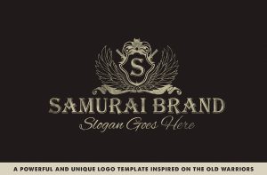 samurai brand logo template