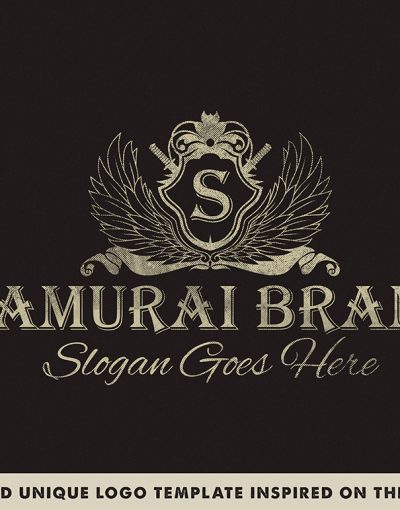 samurai brand logo template