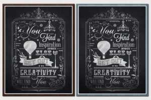 Creative Typography Chalkboard Print 4
