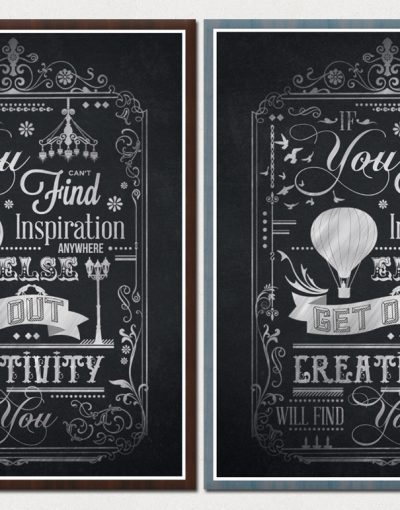 Creative Typography Chalkboard Print 4