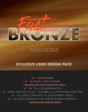 bronze fast briefing exclusive logo design pack by bmachina