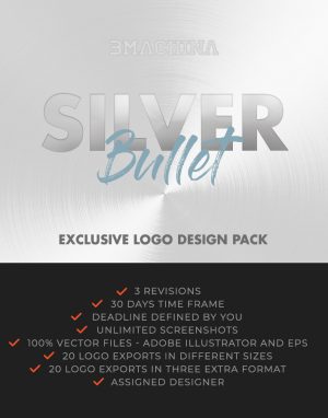 silver bullet briefing exclusive logo design pack by bmachina