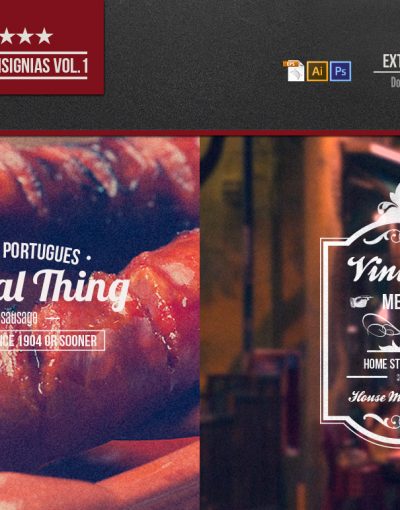 HEAVY WEIGHTS MOTOR LEAGUE Badges and Insignias Vol.1 menus drinks food and stuff