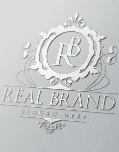 real brand silver mockup envato