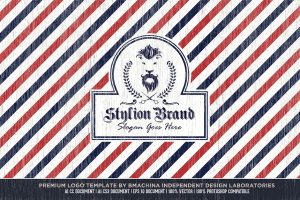 stylion brand logo barber barbershop mockup and textures main professional preview
