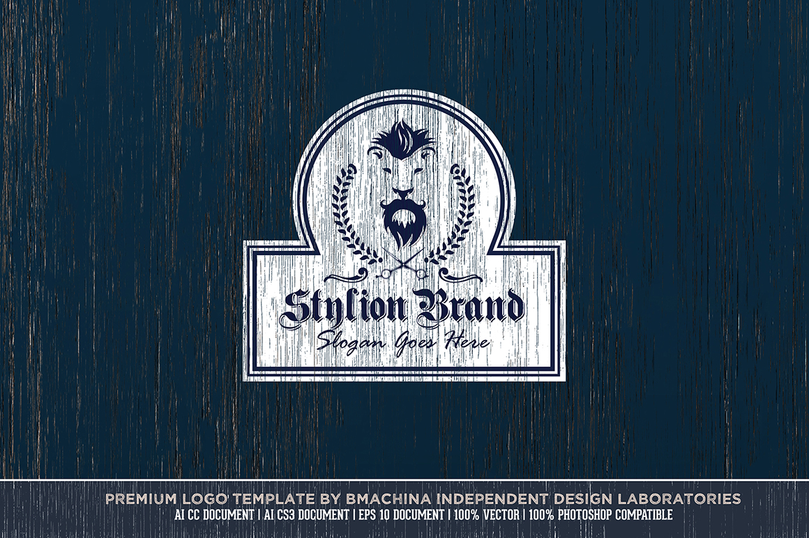 Download Free Stylion Brand Logo Template Bmachina Design Works PSD Mockups.