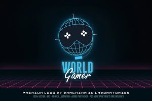 world gamer world logo symbol mark net party lan competitive